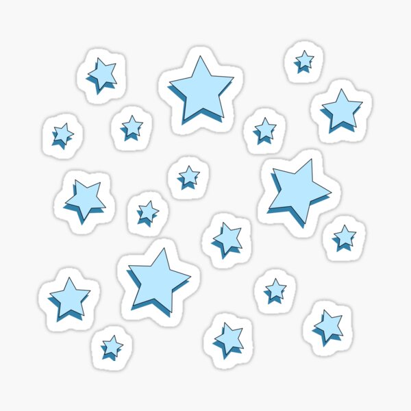 Pastel Blue Stars Pack Sticker