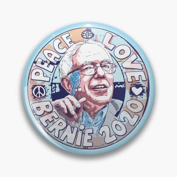 Item preview,  Peace Love Bernie Sanders 2020 designed and sold by Buttonzup.