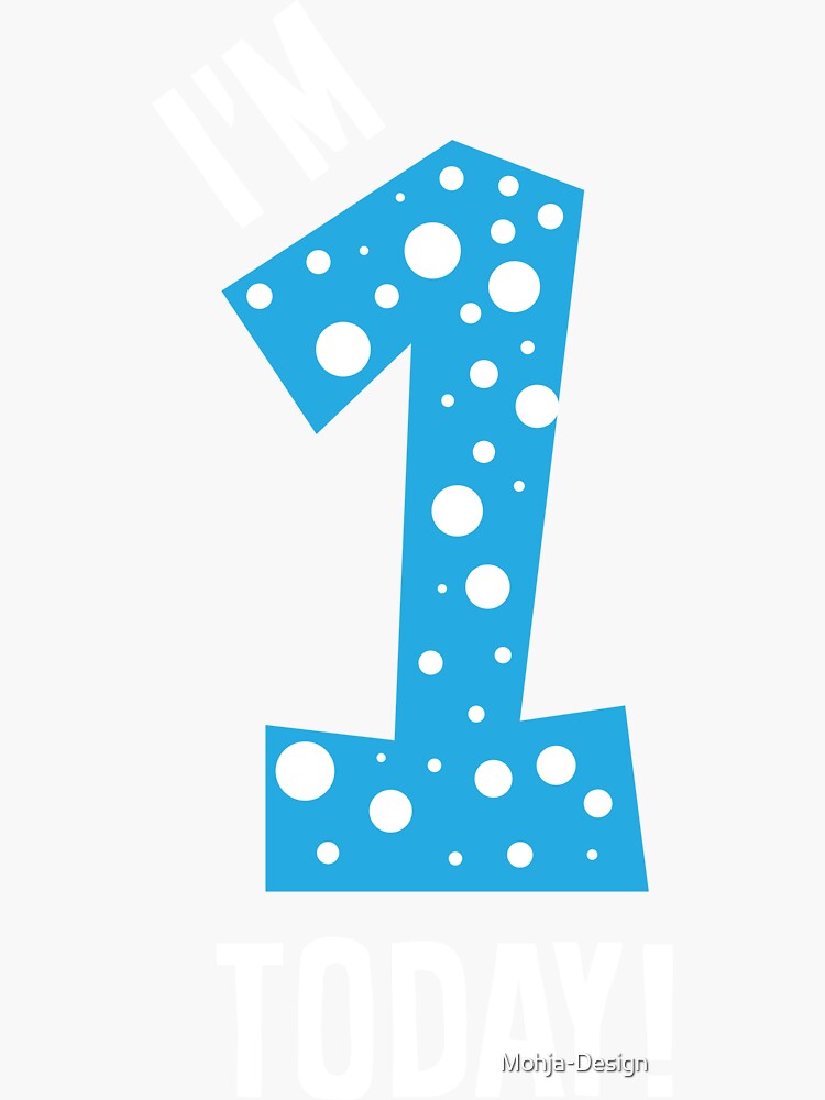 Cumpleaños Número 1 Azul Png