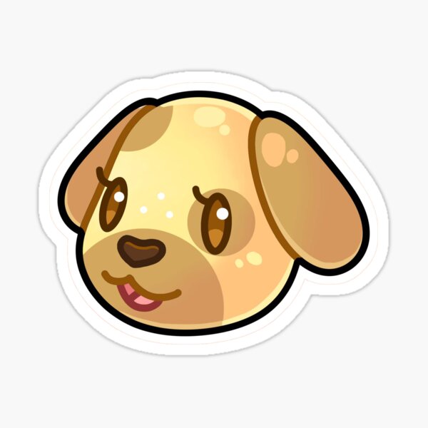 Vista previa del artículo con la obra «Pegatina ACNH Goldie», diseñado y vendido por ViwitchedArt.