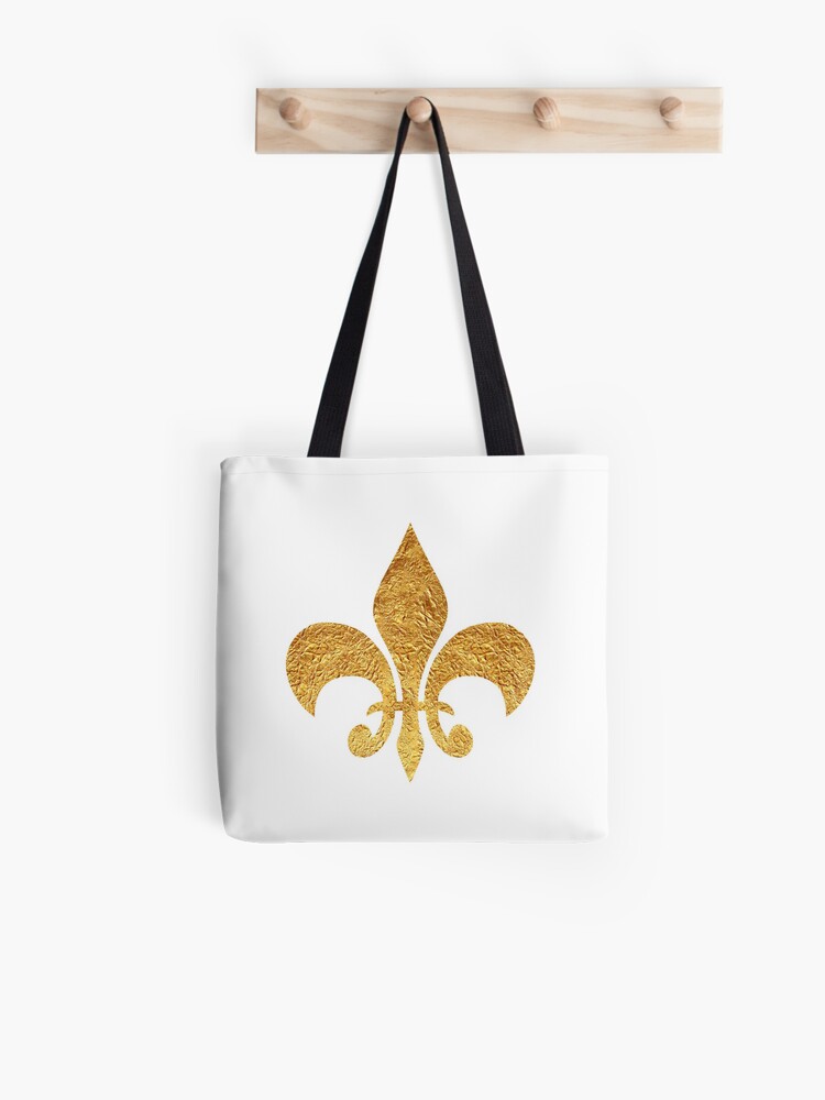 Thumbnail 1 of 2, Tote Bag, Gold Foil Fleur De Lis designed and sold by anabellstar.