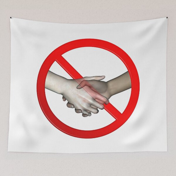 Item preview, No Hand Shaking Sign designed and sold by MarkUK97.