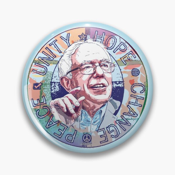 Item preview, Bernie Unity Hope Peace Change 2016 designed and sold by Buttonzup.