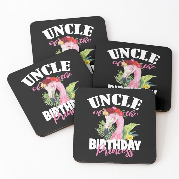 Item preview, Uncle Of The Birthday Princess Floral Flamingo Girls Party design designed and sold by Grabitees.