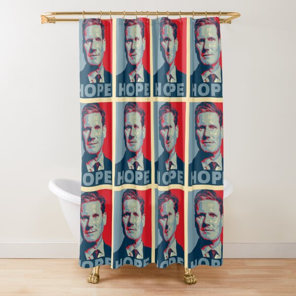 Keir Starmer Hope Print Shower Curtain
