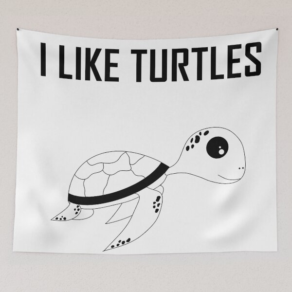 Item preview, I Like Sea Turtles Line Art designed and sold by FloWynn.