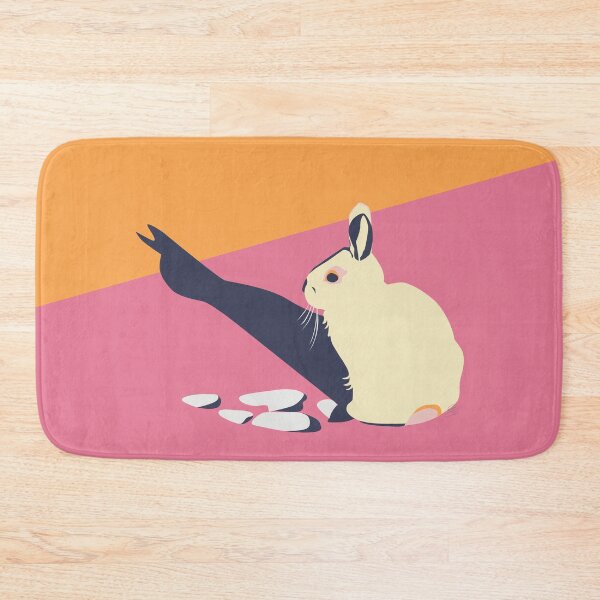 Item preview, Foot Prints in the Snow (yellow) - tangerine orange & flamingo pink designed and sold by Linda Sholberg.