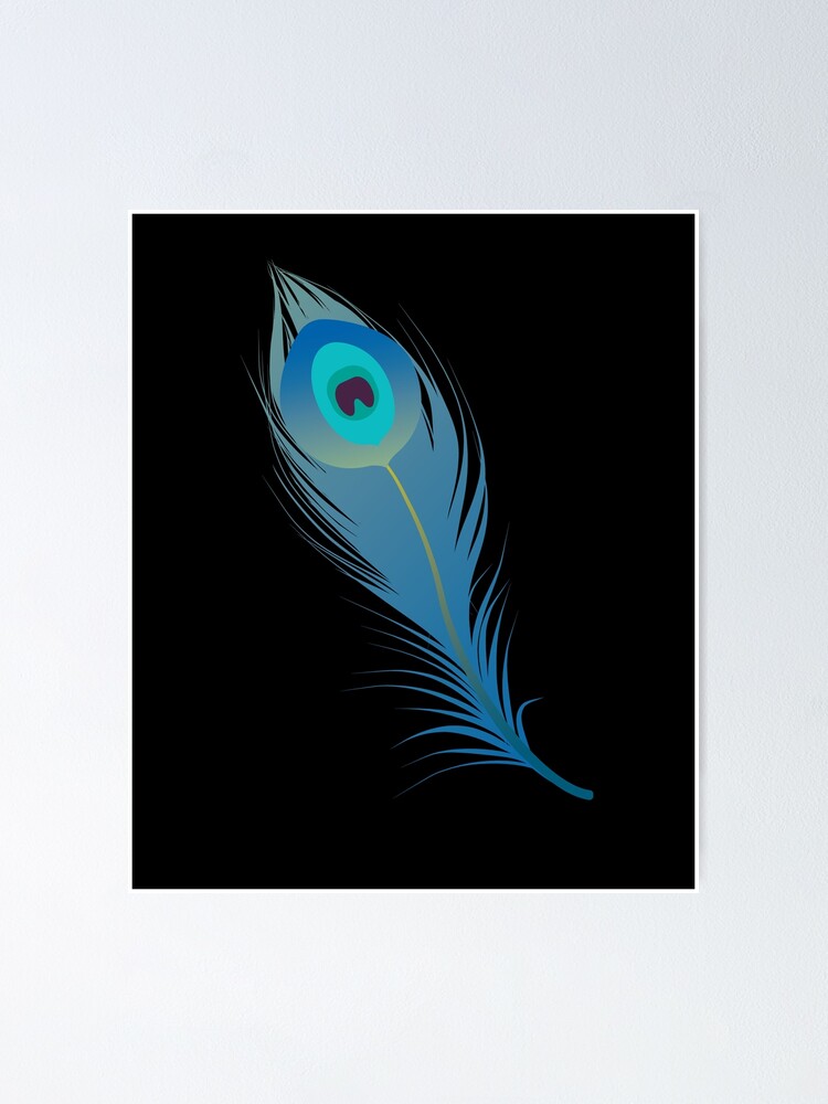 Peacock Blue Peacock Feather Poster For Sale By Mohja Design Redbubble