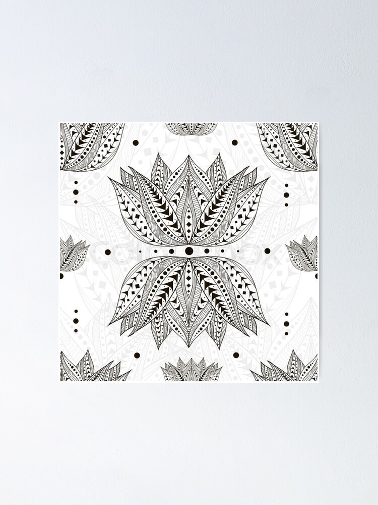 Schwarz Weiss Boho Design Poster Von The Gypsy Wilds Redbubble