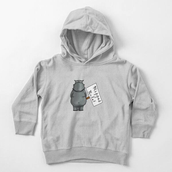 Hippos Rule Toddler Pullover Hoodie