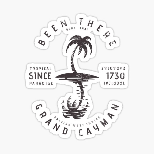 Aperçu de l'œuvre Grand Cayman British West Indies Been There Sticker créée et vendue par marinerecon71.