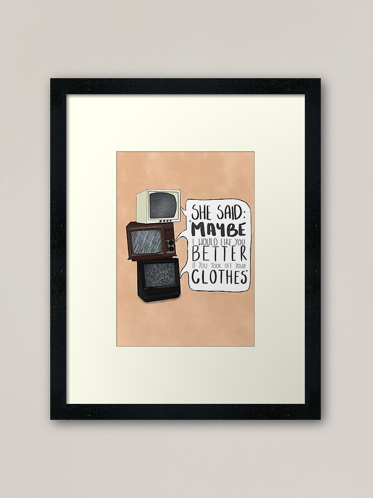 If You Re Too Shy Let Me Know Framed Art Print By Loart S Redbubble