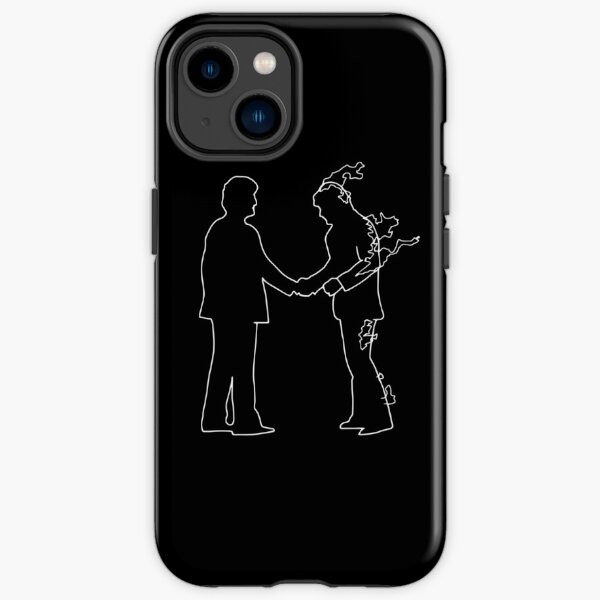 Pink Floyd Wish You Were Here Minimalistic White on Black iPhone Tough Case