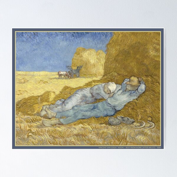 Item preview, Noon – Rest from Work (after Millet) (1890) By Van Gogh designed and sold by knightsydesign.