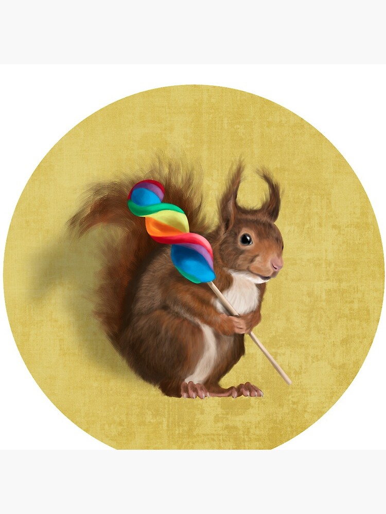 Squirrel with lollipop by Sparafuori