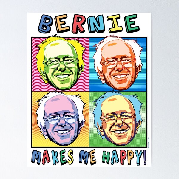Item preview, Bernie Sanders Makes Me Happy designed and sold by Buttonzup.
