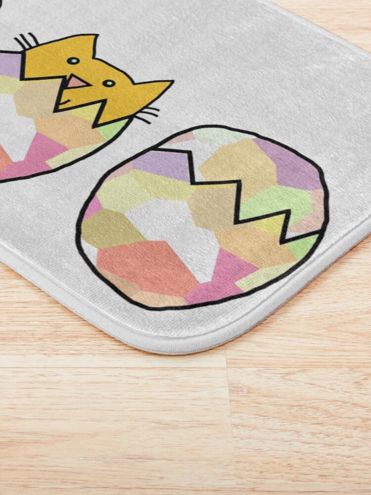 Alternate view of Easter Eggs - Cat among the Chickens Bath Mat