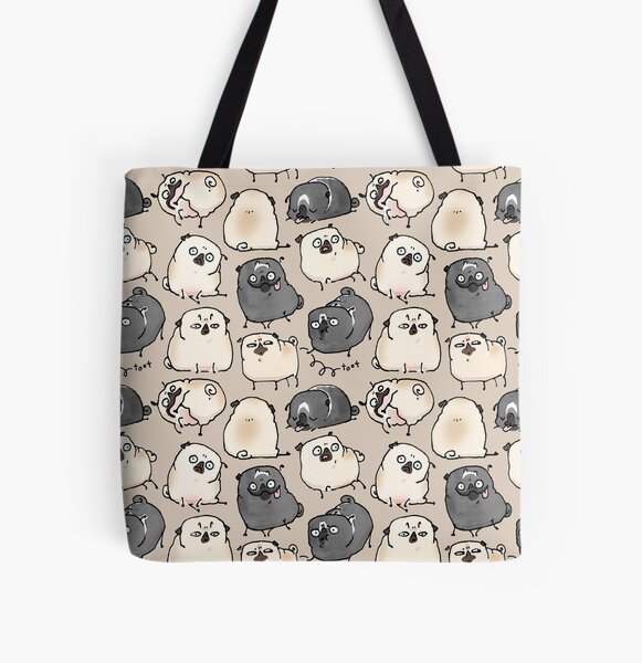 Item preview, Pug Poses Pattern designed and sold by inkpug.