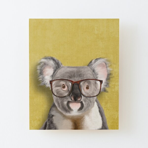 Mr Koala Wood Mounted Print