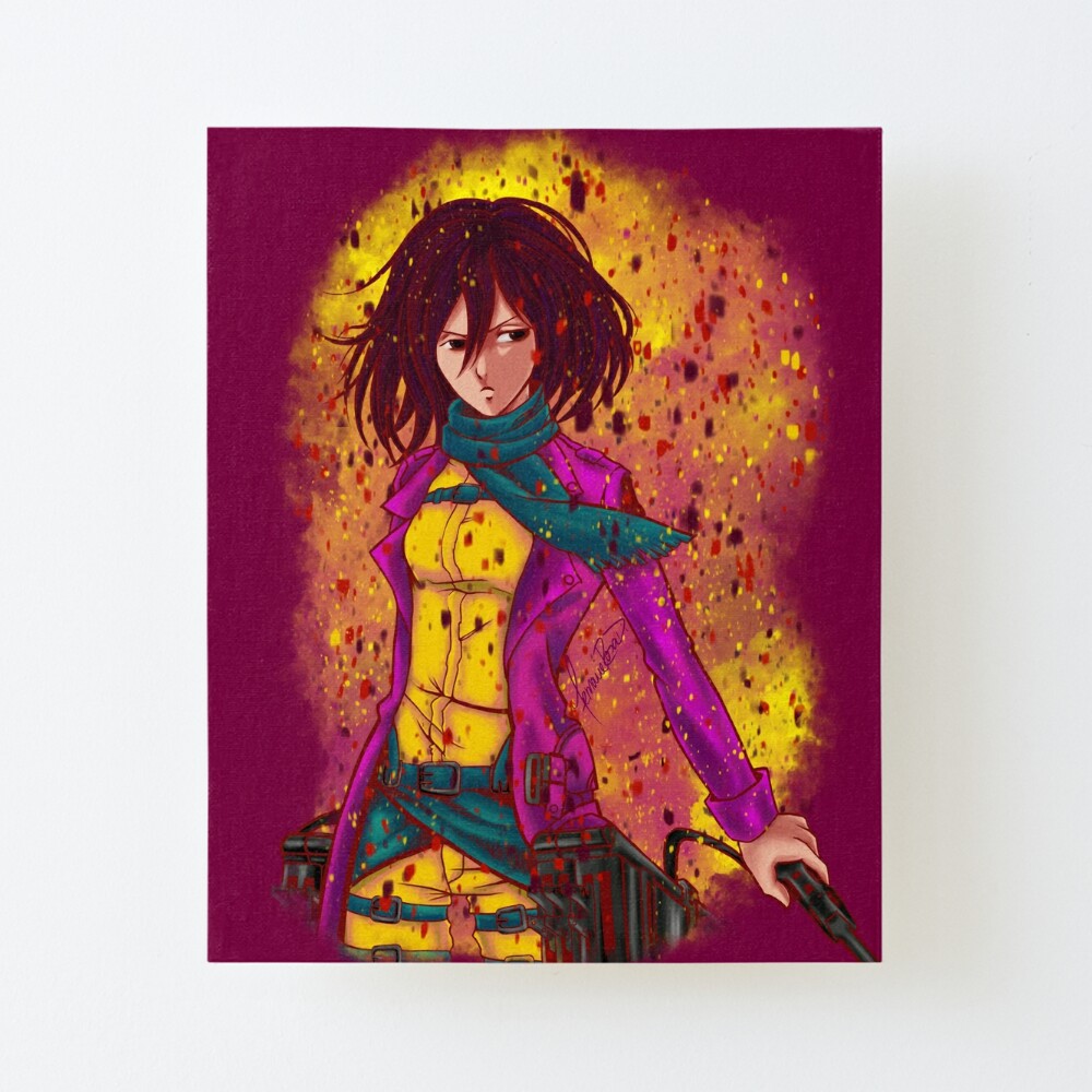 Attack On Titan Fanart Mikasa Ackerman Version 1 5 Art Board Print By Frd Artdesign Redbubble