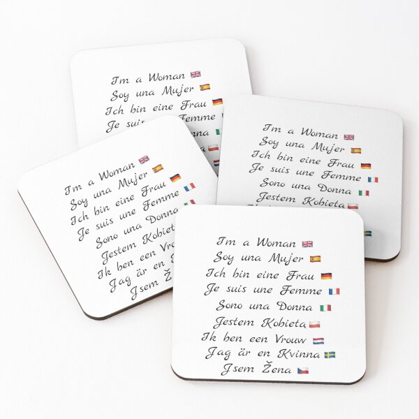 Item preview, Languages- Female empowerent art - I am a woman phrase / text - in many european langauges designed and sold by Matthew554a.
