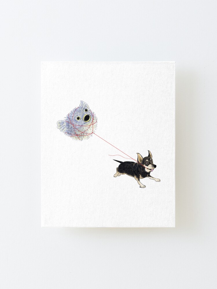 Alternate view of Pufferpup Mounted Print