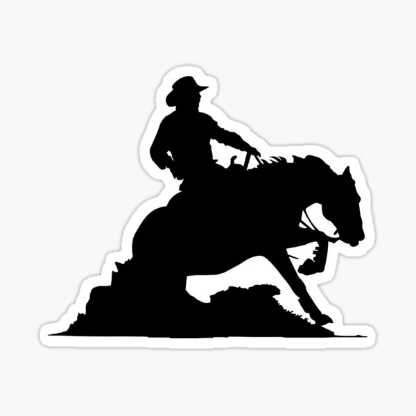 Sliding Stop Western Riding Reining Gift Sticker