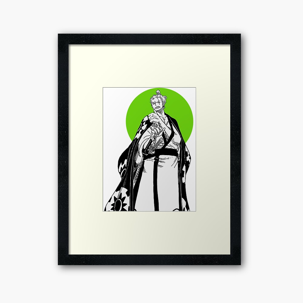 Roronoa Zoro One Piece Manga Framed Art Print By Elianodelpueblo Redbubble