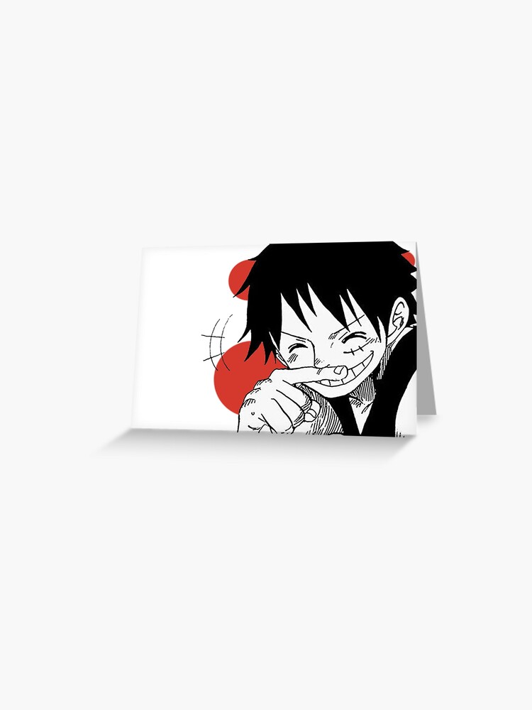 Luffy One Piece Manga Greeting Card By Elianodelpueblo Redbubble