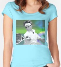 roger federer Women's Fitted Scoop T-Shirt