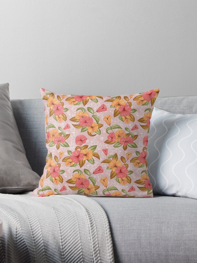Thumbnail 1 of 4, Pillow, Floral decorations for beautiful products designed and sold by starchim01.