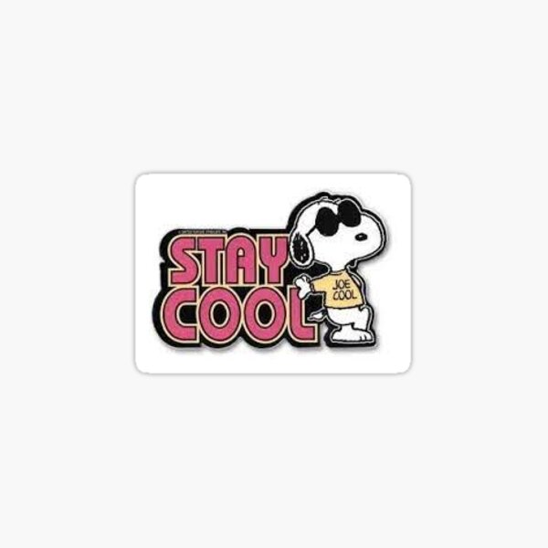 stay cool with snoopy design Sticker