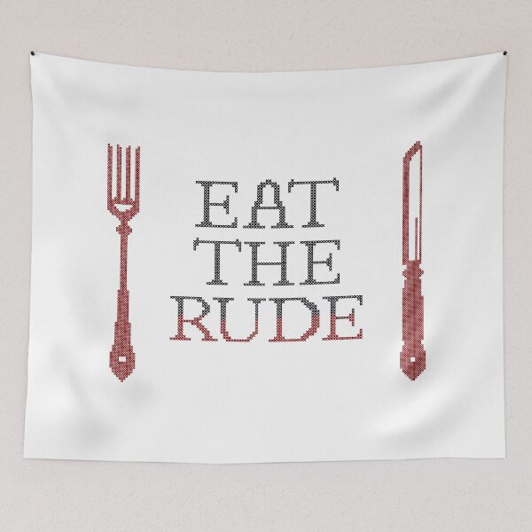 Item preview, Eat the Rude Needlepoint designed and sold by wordyghost.
