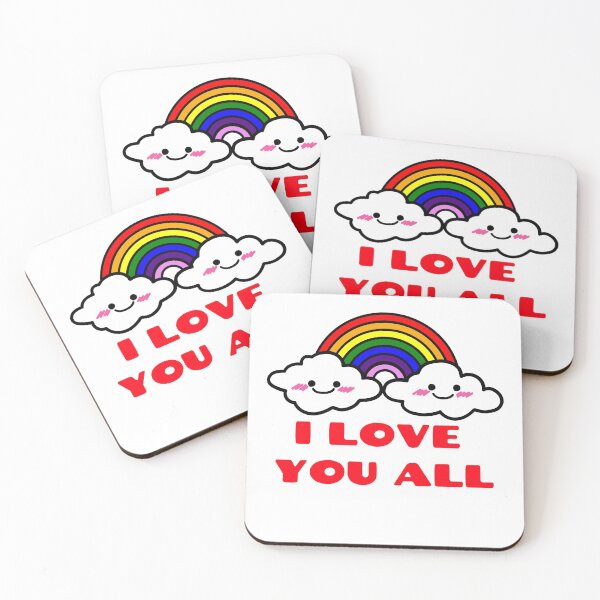 Item preview, Pop Art 90s, beautiful illustration I love You All, rainbow designed and sold by MoTeesMo.