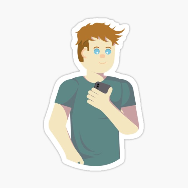Social boy Sticker