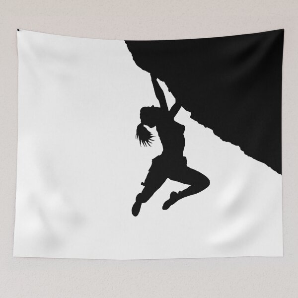 Item preview, girl bouldering silhouette designed and sold by mindgoop.