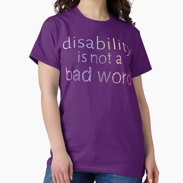 Item preview, Disability is Not a Bad Word - Pastel Rainbow designed and sold by Amythest Schaber.
