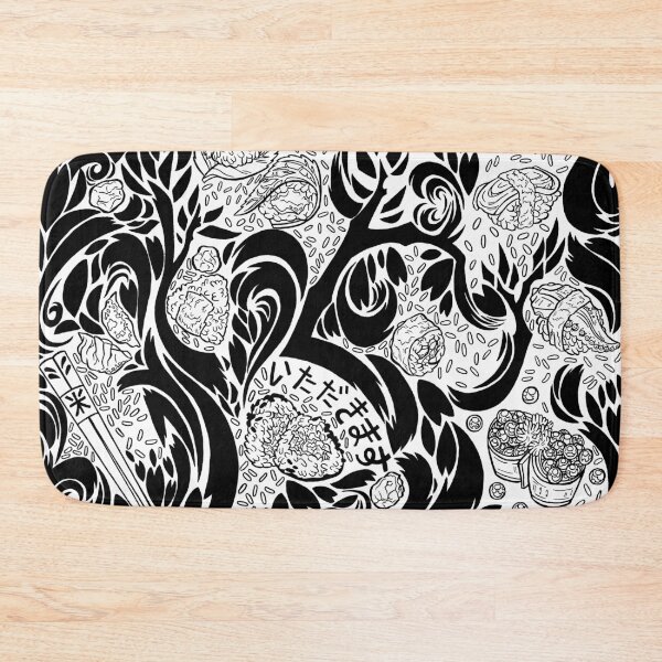 Item preview, Japanese Food Medley - Black and White designed and sold by jellyskink.