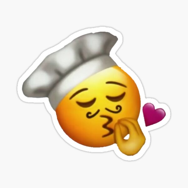 chef-hand-kiss-emoji-sticker-for-sale-by-abadusername-redbubble