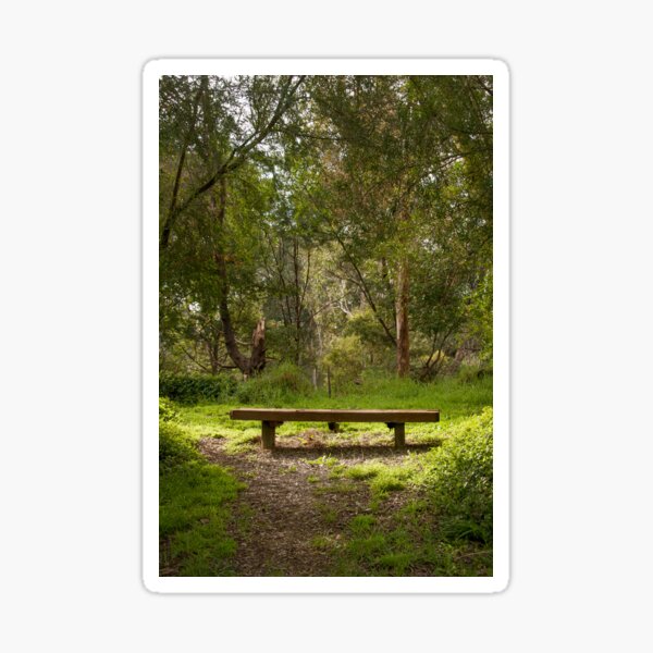 Bench in Park Sticker