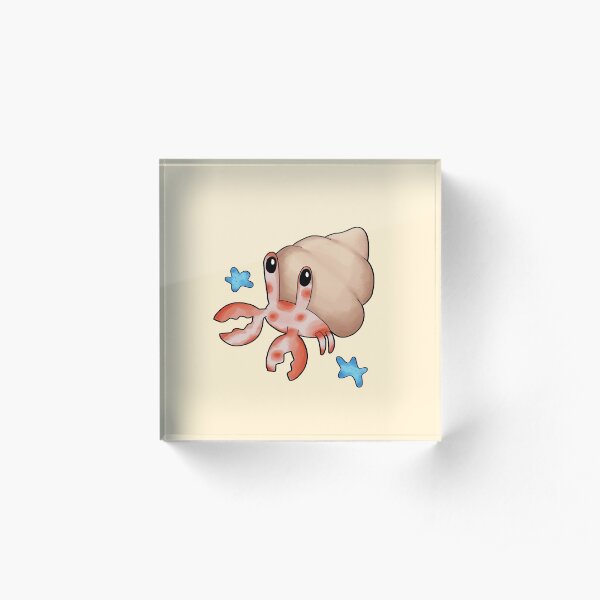 Hermit Crab Acrylic Block