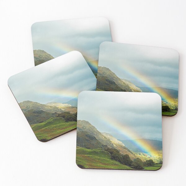 Item preview, A rainbow rising over the Coniston Fells in the Lake District National Park, Cumbria, North West England designed and sold by Cameranick.