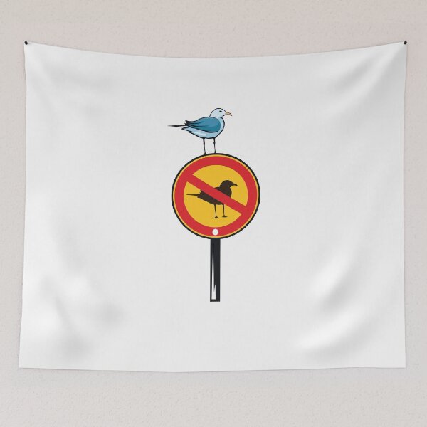 Item preview, Seagull on "forbidden" sign designed and sold by katastrophal.