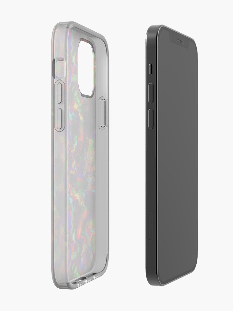 Alternate view of Butterfly Garden - Black on Rainbow iPhone Case & Cover