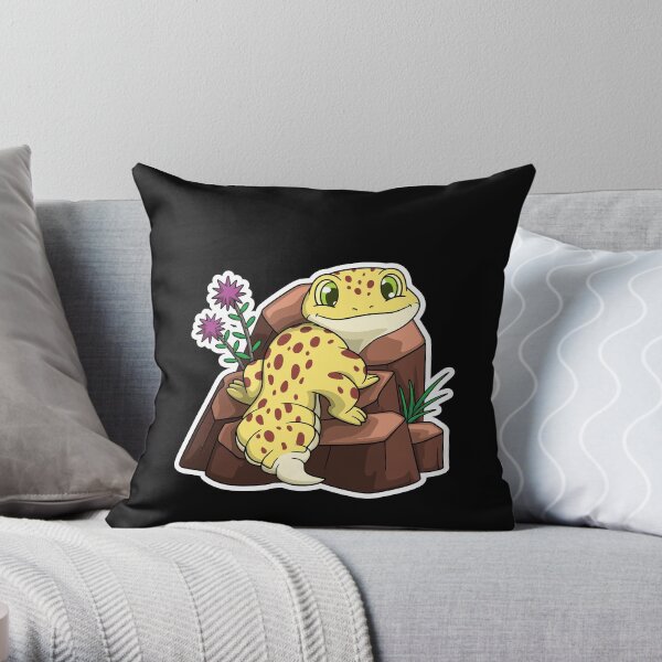 Leo the Leopard Gecko Throw Pillow