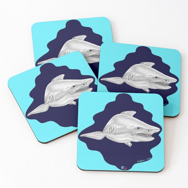 Item preview, Shark in the deep blue "On The Hunt" designed and sold by Jacklyn G. Jones.