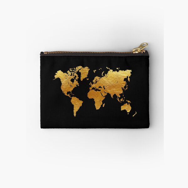 Item preview, Black and Gold World Map designed and sold by anabellstar design co.