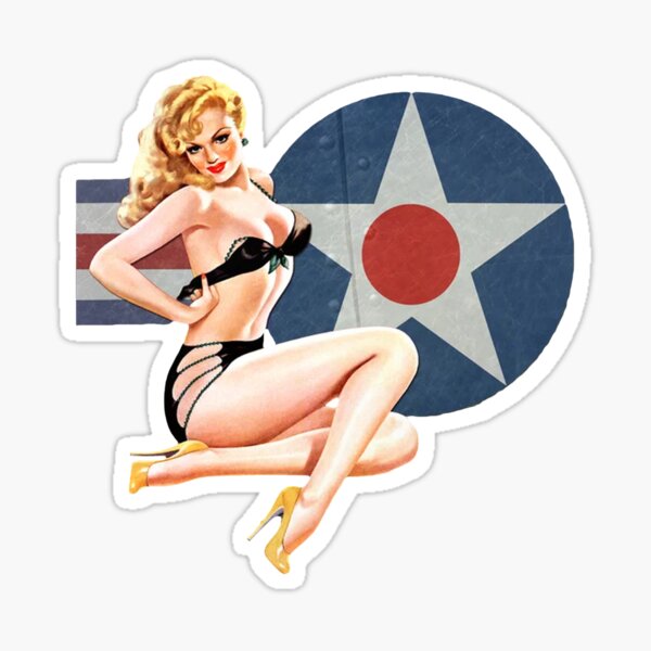Pin up militaire vintage Sticker
