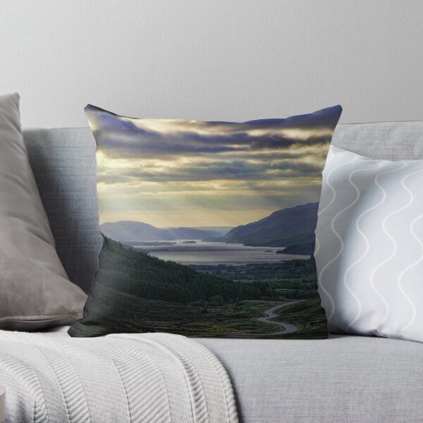 Looking West-To Loch Maree in the Highlands of Scotland(2) Throw Pillow