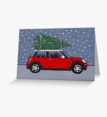 Red Mini Christmas Tree Greeting Card